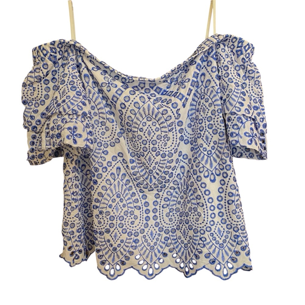 Lilly Pulitzer Leslie Off Shoulder Top Size M
